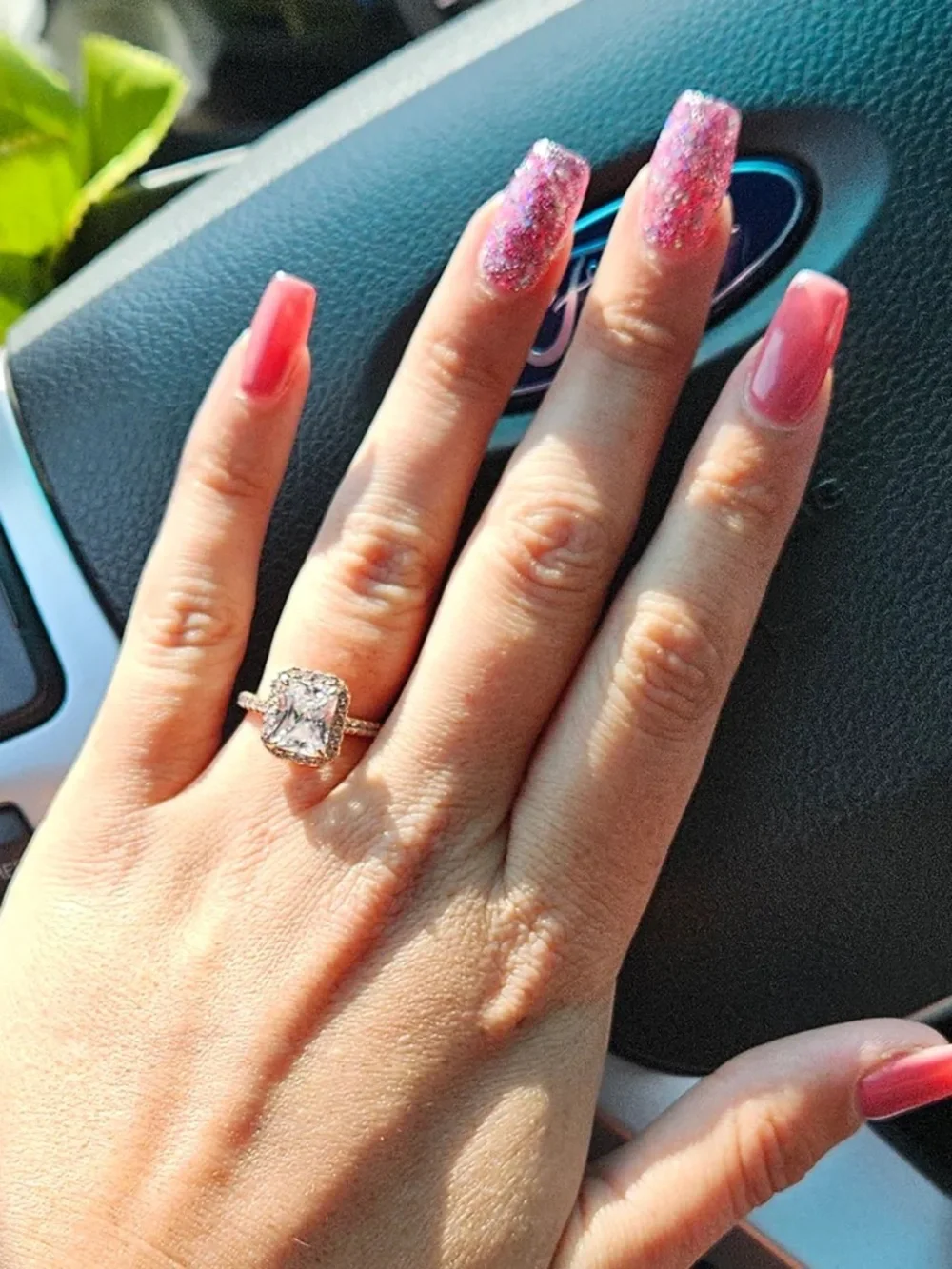 The Serena Halo Ring in Silver- size 9 - Picture 3 of 3